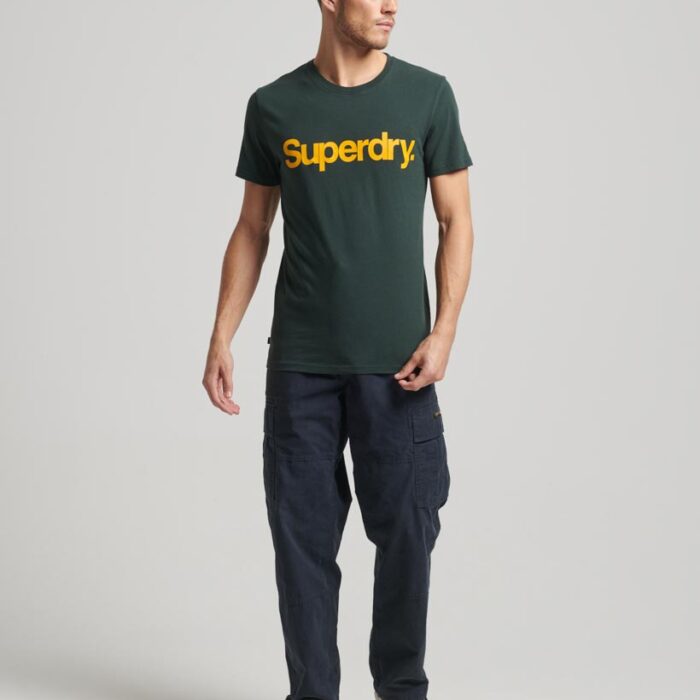 Core Logo Classic T Shirt Academy Dark Green M1011831A 3KO 4