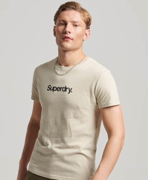 Core Logo Classic T Shirt Pelican Beige M1011831A 8PV 1
