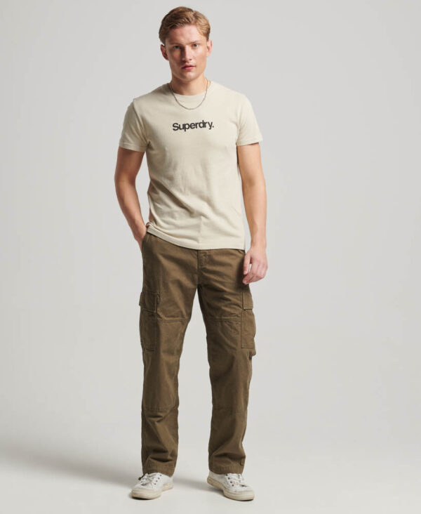 Core Logo Classic T Shirt Pelican Beige M1011831A 8PV 4