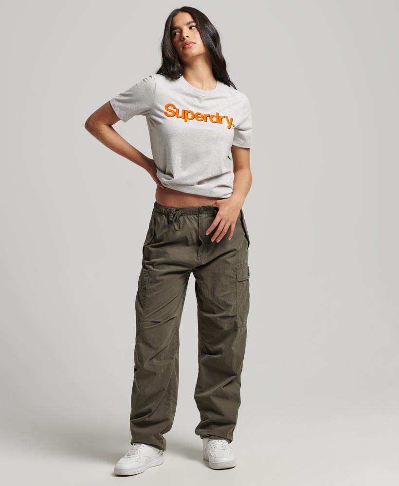 Core Neon Logo T Shirt Glacier Grey Marl W1011349A 5WB 4