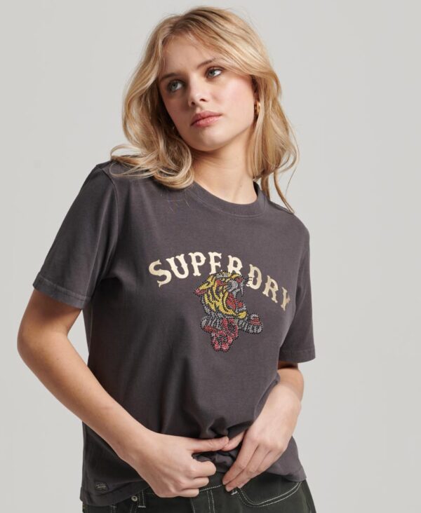 Custom Embellshed T Shirt Bison Black W1011275A AWF 1