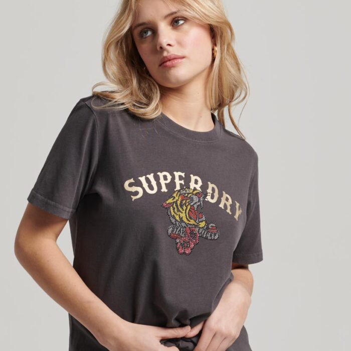 Custom Embellshed T Shirt Bison Black W1011275A AWF 1