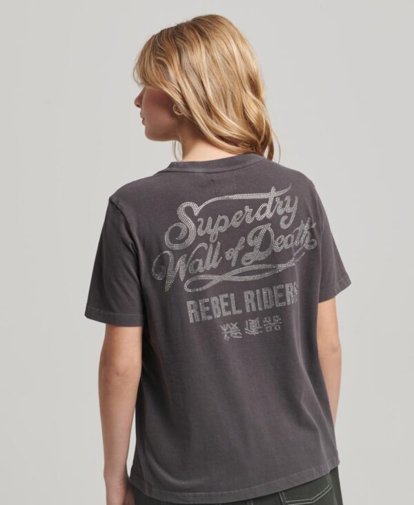 Custom Embellshed T Shirt Bison Black W1011275A AWF 2