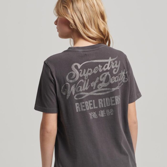 Custom Embellshed T Shirt Bison Black W1011275A AWF 2