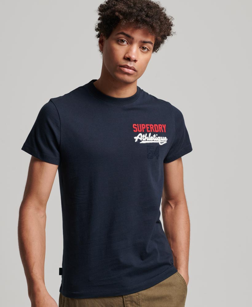 Embroidered Superstate Athletic Logo T Shirt Eclipse Navy M1011768A 98T 1