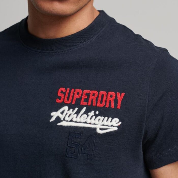 Embroidered Superstate Athletic Logo T Shirt Eclipse Navy M1011768A 98T 2