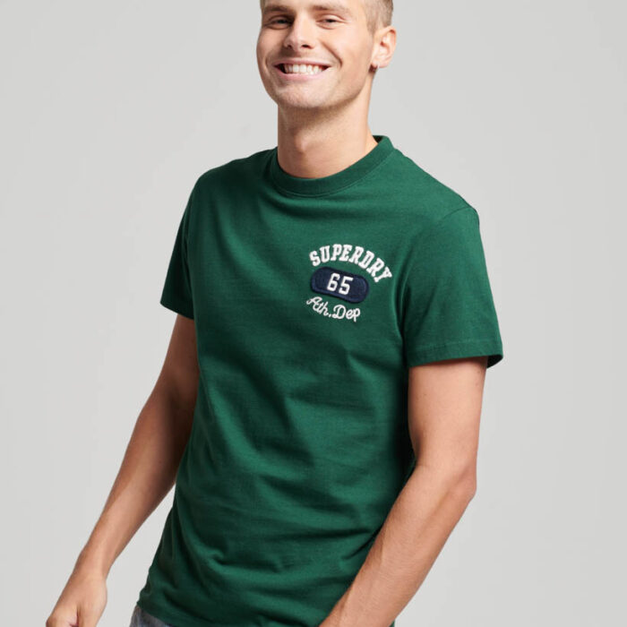 Embroidered Superstate Athletic Logo T Shirt Emerald Green M1011768A VZ7 1