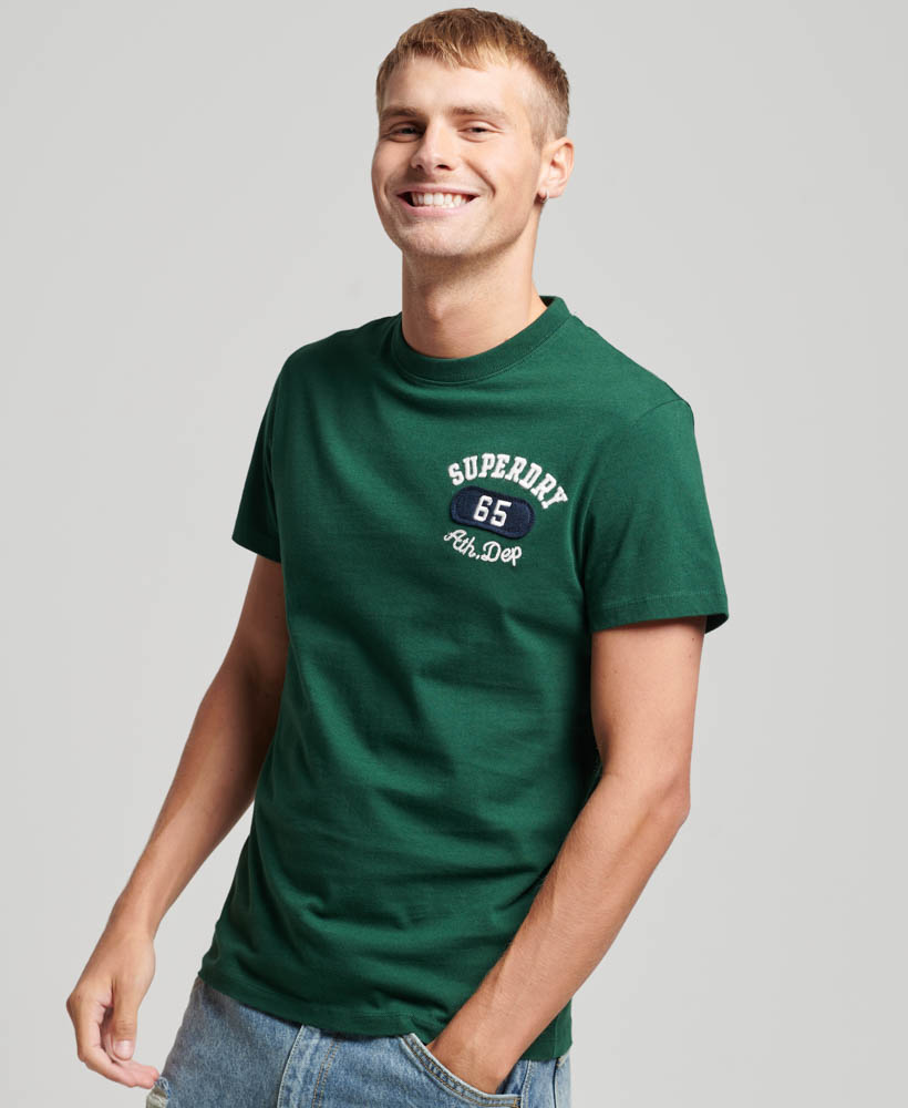 Embroidered Superstate Athletic Logo T Shirt Emerald Green M1011768A VZ7 1