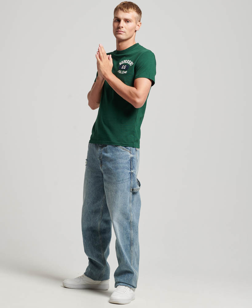 Embroidered Superstate Athletic Logo T Shirt Emerald Green M1011768A VZ7 4