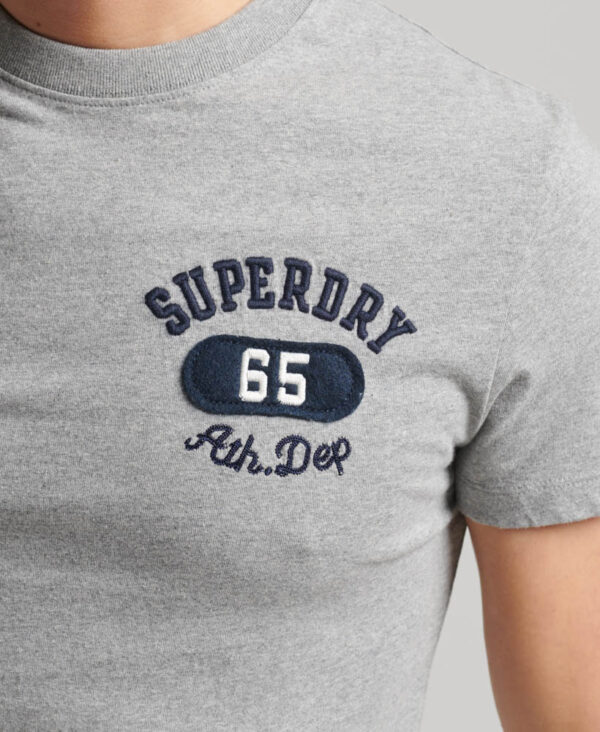 Embroidered Superstate Athletic Logo T Shirt Grey Marl M1011768A 07Q 3