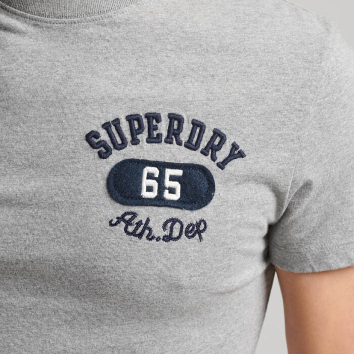 Embroidered Superstate Athletic Logo T Shirt Grey Marl M1011768A 07Q 3