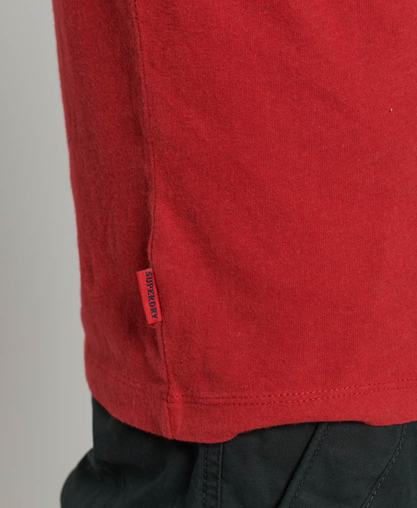 Essential Logo Baseball T Shirt Hike Red Marl Eclipse Navy M1011838A 7EK 3