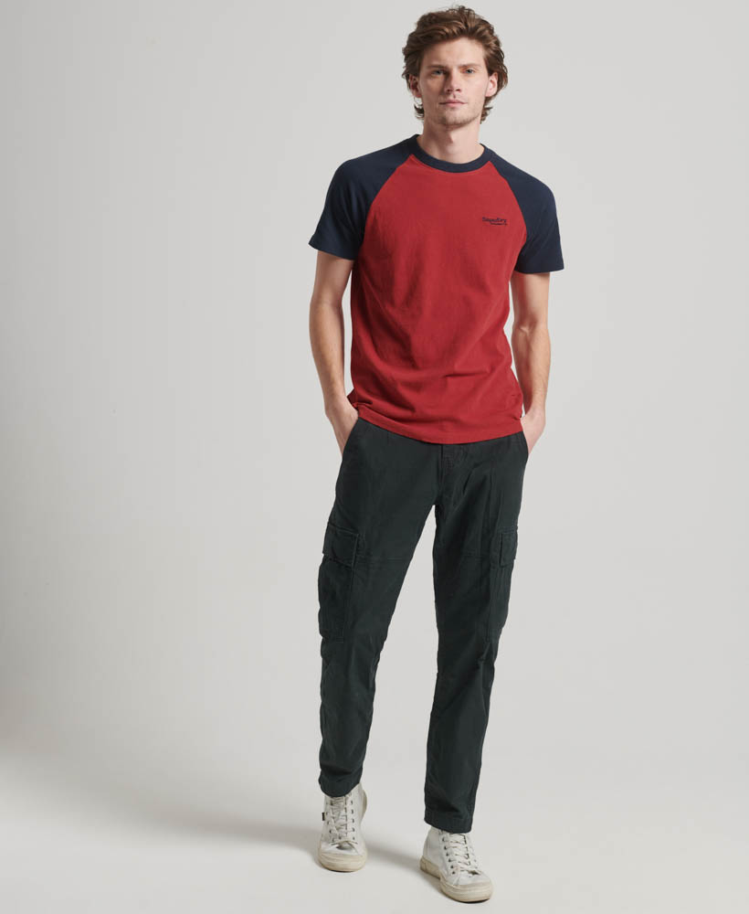 Essential Logo Baseball T Shirt Hike Red Marl Eclipse Navy M1011838A 7EK 4