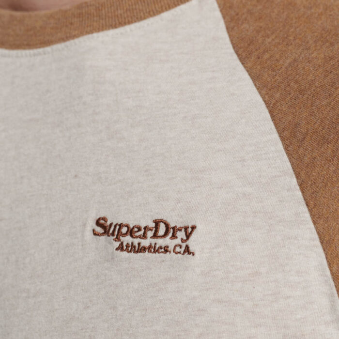 Essential Logo Baseball T Shirt Oat Cream Marl Buck Tan Marl M1011838A 1AQ 2