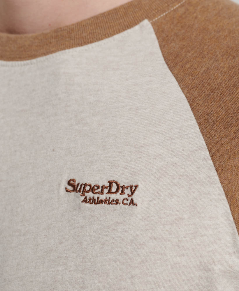 Essential Logo Baseball T Shirt Oat Cream Marl Buck Tan Marl M1011838A 1AQ 2