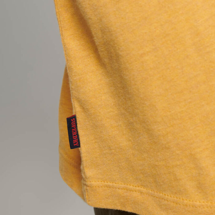 Essential Logo Baseball T Shirt Ochre Yellow Marl Eclipse Navy M1011838A 1AP 2