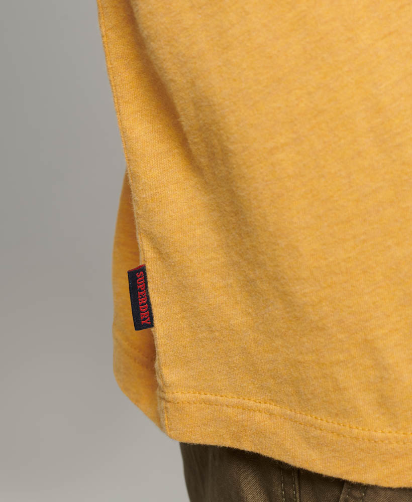 Essential Logo Baseball T Shirt Ochre Yellow Marl Eclipse Navy M1011838A 1AP 2