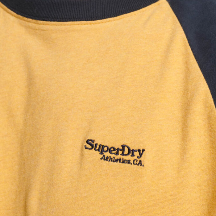 Essential Logo Baseball T Shirt Ochre Yellow Marl Eclipse Navy M1011838A 1AP 3