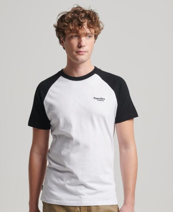 Essential Logo Baseball T Shirt Optic Black M1011838A 35C 1