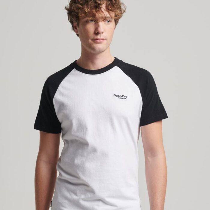 Essential Logo Baseball T Shirt Optic Black M1011838A 35C 1