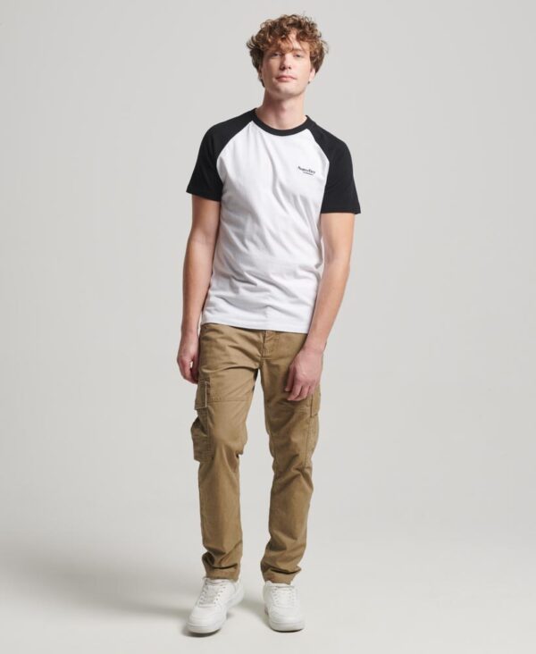 Essential Logo Baseball T Shirt Optic Black M1011838A 35C 4