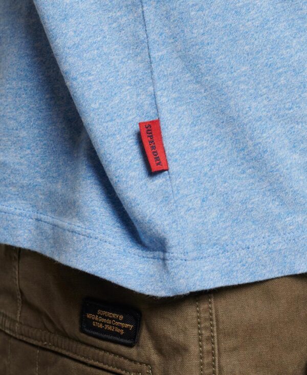 Essential Logo Ringer T Shirt Halifax Blue Grit Navy M1011739A 8XD 3