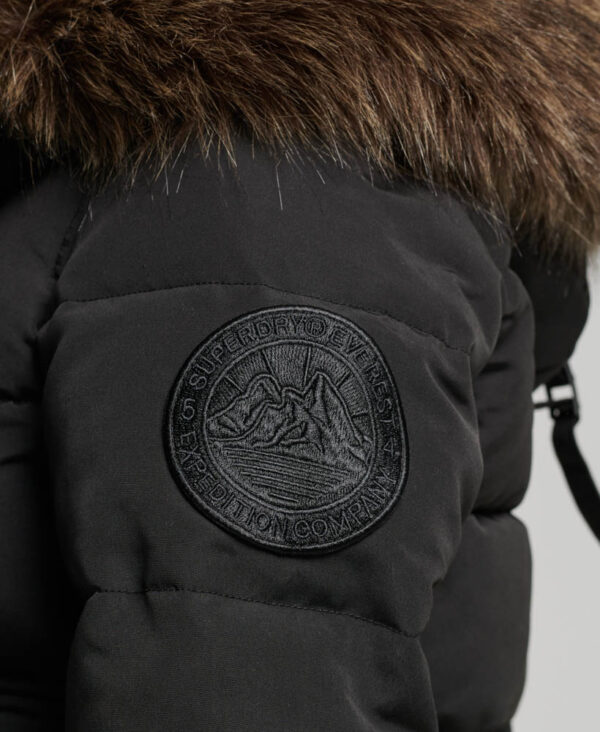 Hooded Everest Puffer Bomber Jacket Jet Black W5011576A 12A 3