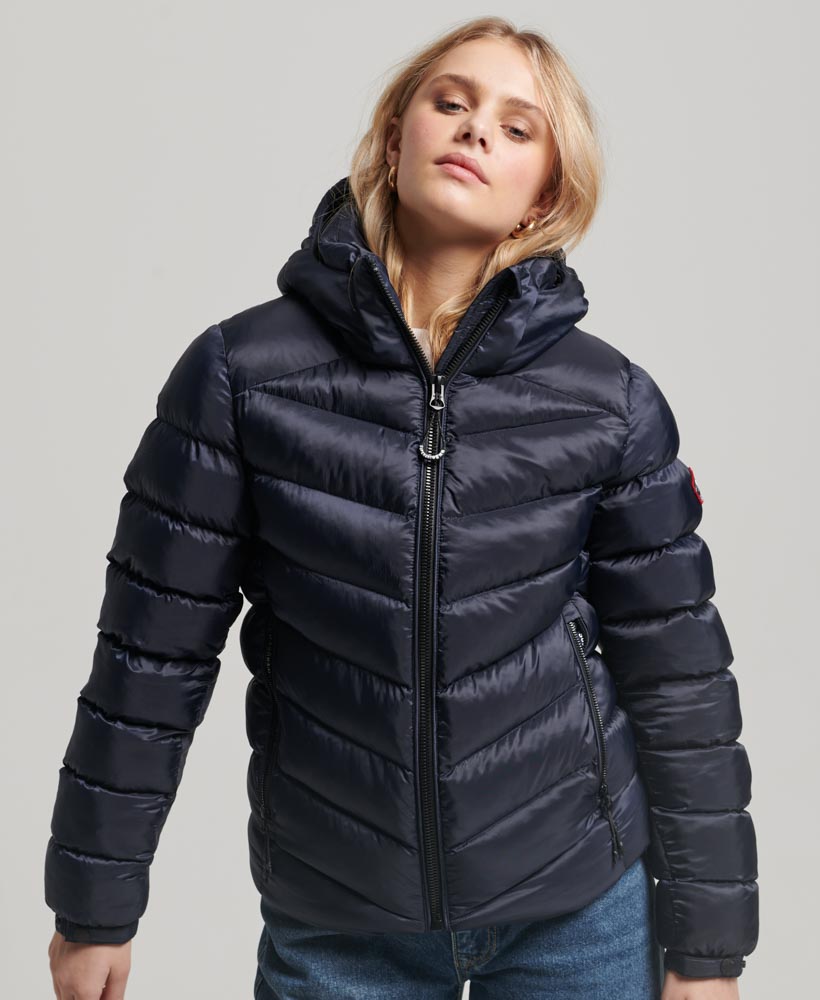 Hooded Fuji Padded Jacket Eclipse Navy W5011593A 98T 1