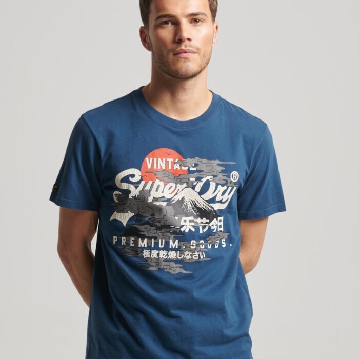 Japanese Vintage Logo Graphic T Shirt Blue Bottle M1011861A 92N 1