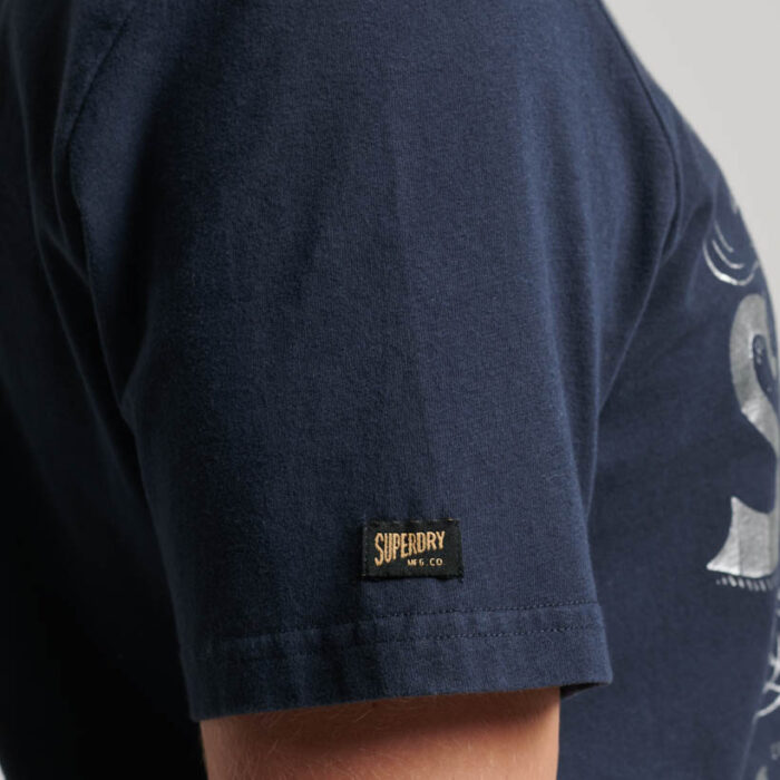 Metallic Workwear Graphic T Shirt Eclipse Navy M1011762A 98T 3
