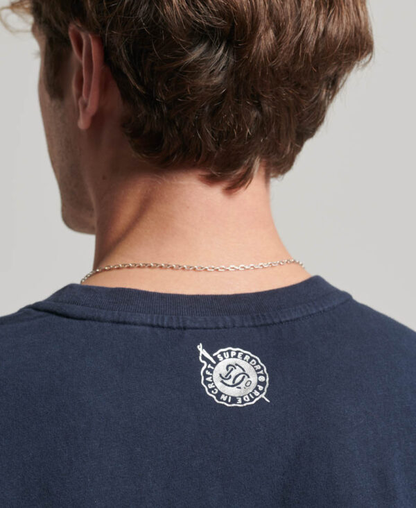 Metallic Workwear Graphic T Shirt Eclipse Navy M1011762A 98T 4