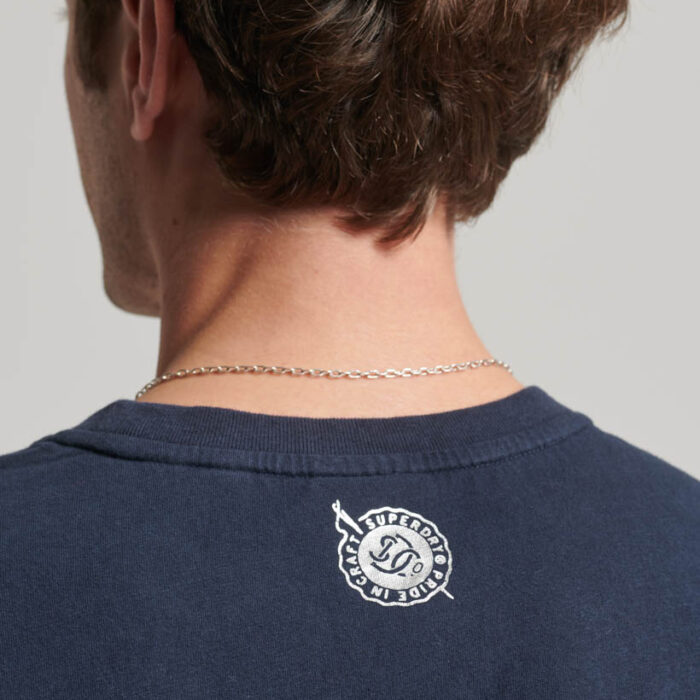 Metallic Workwear Graphic T Shirt Eclipse Navy M1011762A 98T 4