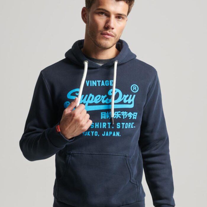 Logo Hoodie Superdry Vintage - Neon