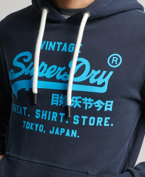 Neon Vintage Logo Hoodie Eclipse Navy M2013391A 98T 4