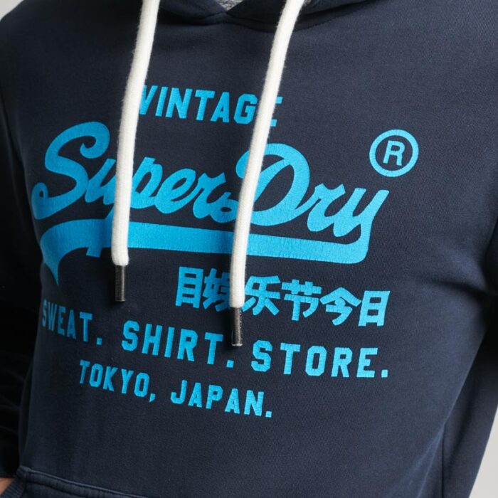 Neon Vintage Logo Hoodie Eclipse Navy M2013391A 98T 4