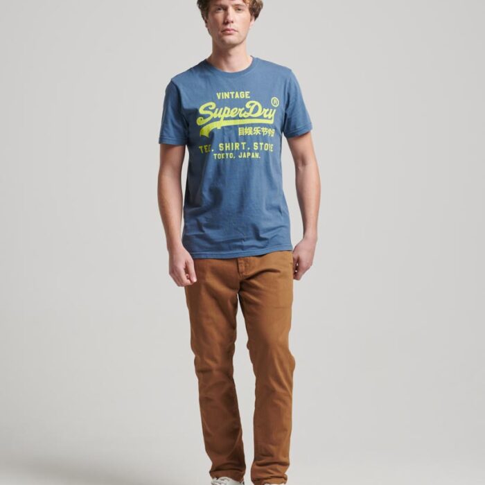 Neon Vintage Logo T Shirt Esign Blue M1011859A 1FC 1