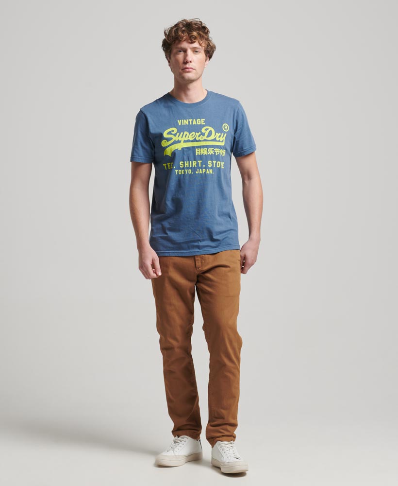 Neon Vintage Logo T Shirt Esign Blue M1011859A 1FC 1