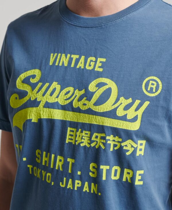 Neon Vintage Logo T Shirt Esign Blue M1011859A 1FC 2