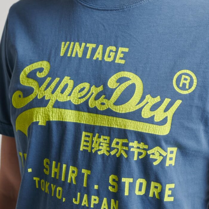 Neon Vintage Logo T Shirt Esign Blue M1011859A 1FC 2