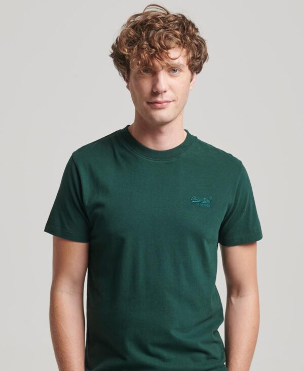 Organic Cotton Essential Logo T Shirt Forest Green M1011245A 20E 1