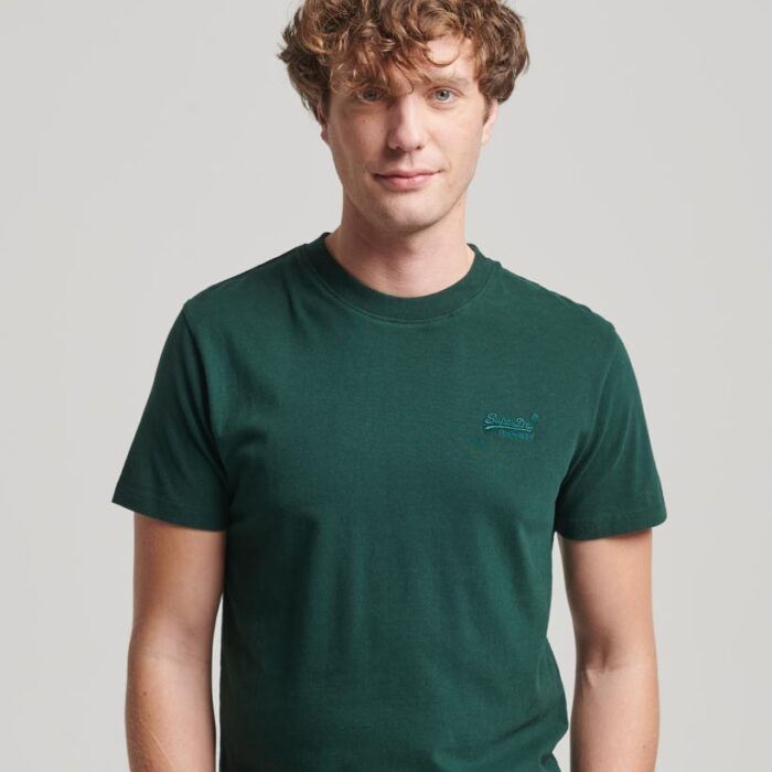 Organic Cotton Essential Logo T Shirt Forest Green M1011245A 20E 1