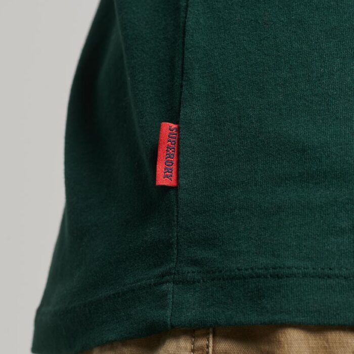 Organic Cotton Essential Logo T Shirt Forest Green M1011245A 20E 3