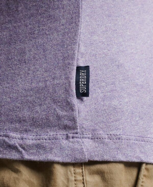 Organic Cotton Essential Logo T Shirt Iris Purple Marl M1011245A 1AG 3