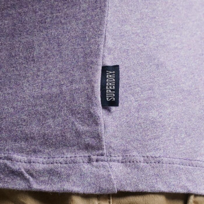 Organic Cotton Essential Logo T Shirt Iris Purple Marl M1011245A 1AG 3