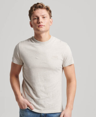 Organic Cotton Essential Logo T Shirt Oat Cream Marl M1011245A 8ZU 1