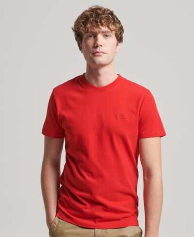 Organic Cotton Essential Logo T Shirt Rouge Red M1011245A WA7 1