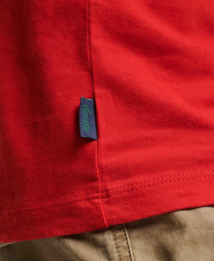 Organic Cotton Essential Logo T Shirt Rouge Red M1011245A WA7 3