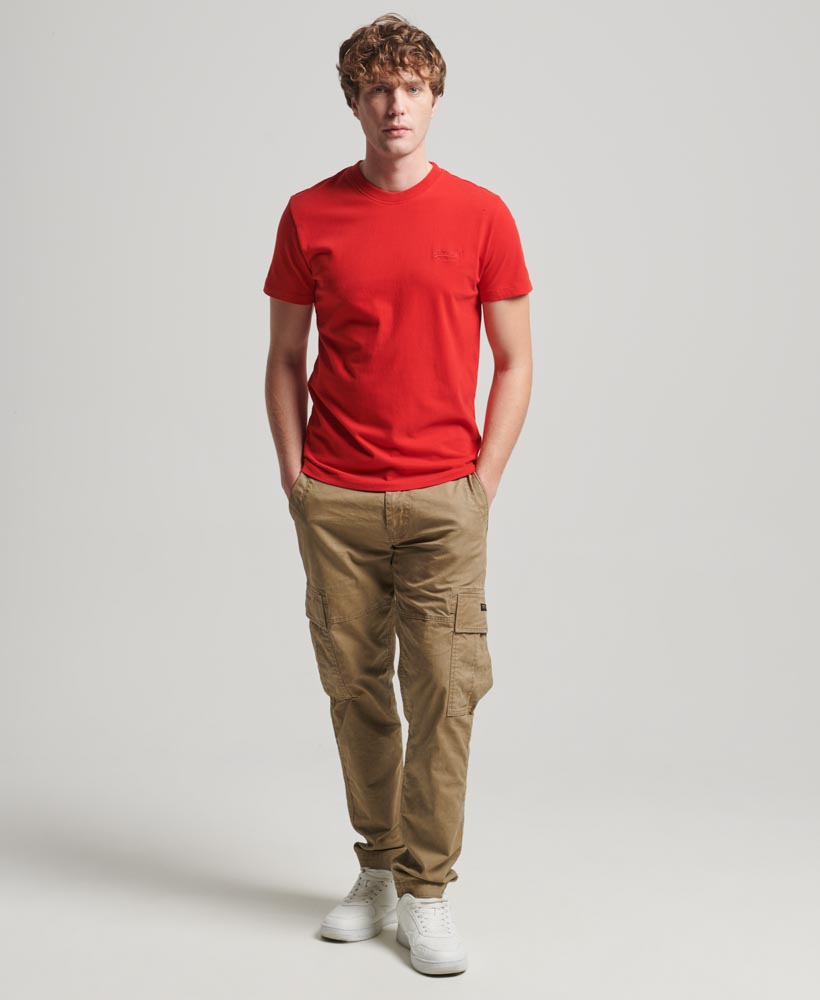 Organic Cotton Essential Logo T Shirt Rouge Red M1011245A WA7 4