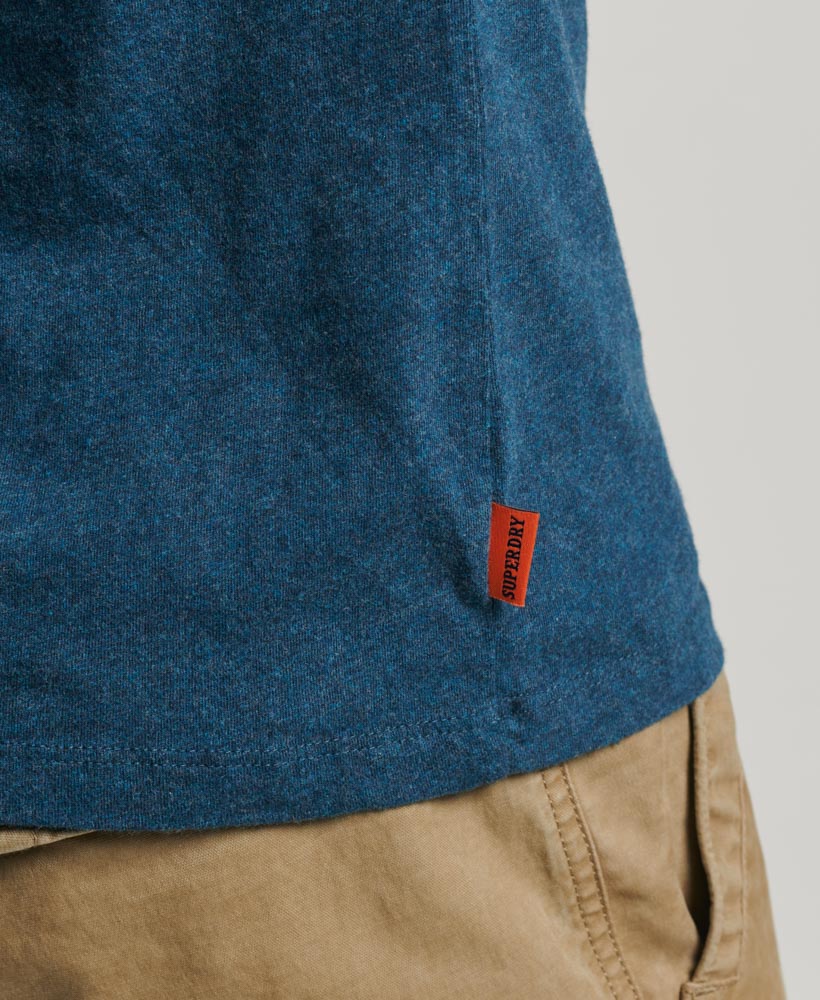 Organic Cotton Essential Logo T Shirt Teal Blue Marl M1011245A 1AE 2