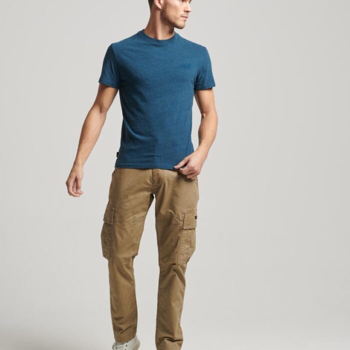 Organic Cotton Essential Logo T Shirt Teal Blue Marl M1011245A 1AE 4
